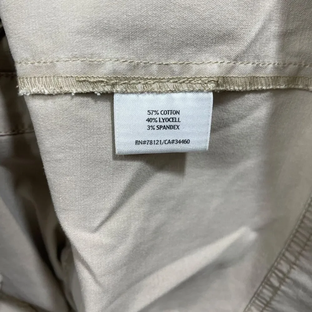 Eileen Fisher Medium Beige Jacket Medium‎ Weight Cotton Blend (READ) no size tag